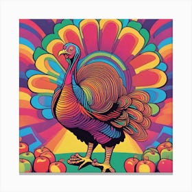 Turkey With Apples Canvas Print