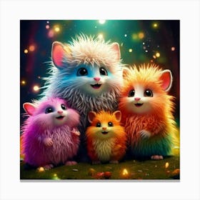 Firefly Charming Group Of Playful, Magical, Fluffy Creatures 22348 (2) Canvas Print