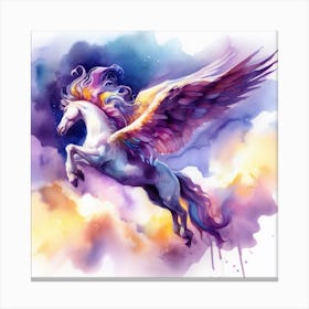 Unicorn In The Sky Canvas Print