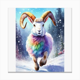 Ram Rabbit Canvas Print