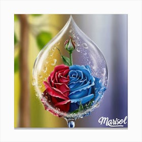 The Realistic And Real Picture Of Beautiful Rose 1 Canvas Print