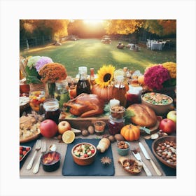 Thanksgiving Table 4 Canvas Print