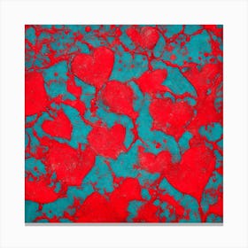 Rpg 40 Manchas De Agua Rojas Forma De Corazn Abstracto Fondo B 3 Canvas Print