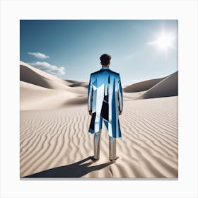Man Standing In The Desert 23 Canvas Print