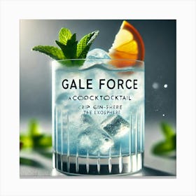 A Close Up Of The Gale Force Cocktail, A Crisp Gin Canvas Print