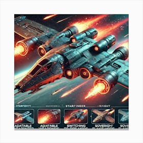 A Sci Fi Close Up Illustration Of The Tempest Harbinger Fire Mode Canvas Print