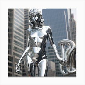 Silver Woman Canvas Print