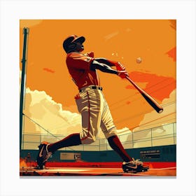 A Baseball Player Hitting Home Run Lofi Illustra 1718672720 1 Canvas Print