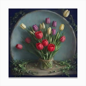 Tulips In A Vase 1 Canvas Print