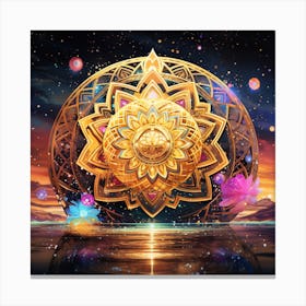 Golden Mandala Canvas Print