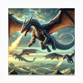 Dragons Of The Sky High Altitude Canvas Print