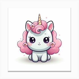 Cute Unicorn 347 Canvas Print