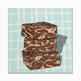 Brownies Paper Cut Square Canvas Print