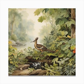 Bird In The Jungle Canvas Print