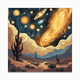 Galaxy In The Desert 1 Canvas Print