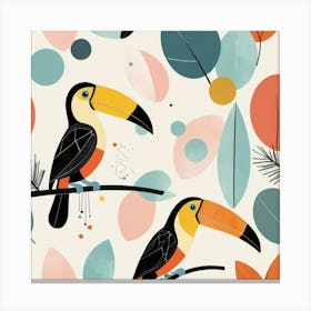 Default Mid Century Geometric Toucan Nursery Art 0 Canvas Print