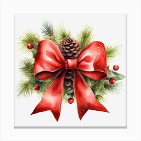 Christmas Bow Canvas Print