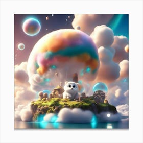 Kitty Cloud Canvas Print