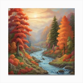 Autumn River Canvas Print