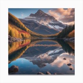 Reflection In A Lake Canvas Print