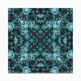 Abstract Pattern Spilled Watercolor Blue 3 Canvas Print