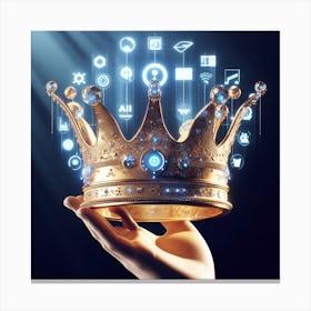 Crown Of Social Media Icons Canvas Print