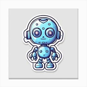 Robot Sticker 3 Canvas Print