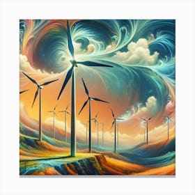 Wind Turbines Canvas Print