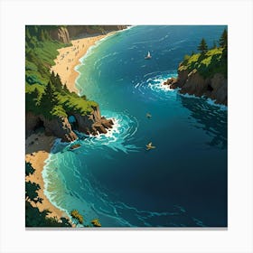 Beach Scene Canvas Print