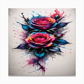 Colorful Roses Canvas Print