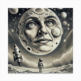 A Trip To The Moon By Georges Mlis Lushill St 3 Canvas Print