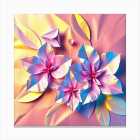 Origami Flowers Canvas Print