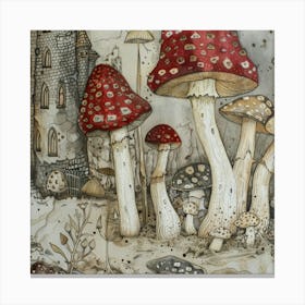 Mushroom Castle Canvas Print