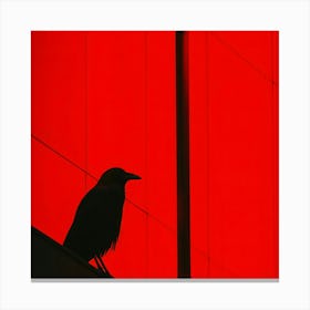 Silhouette Of A Crow Canvas Print