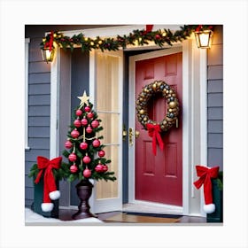 Christmas Door 10 Canvas Print