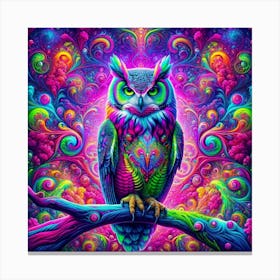 Psychedelic Owl Canvas Print