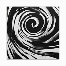 Black And White Swirl Canvas Print