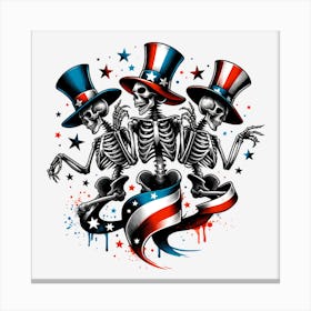 American Skeletons Canvas Print