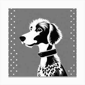 Hound Dog Canvas Art, Black and white illustration, Dog drawing, Dog art, Animal illustration, Pet portrait, Realistic dog art Canvas Print