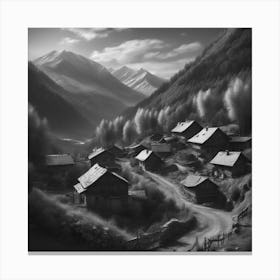 Village In The Mountains 1 Canvas Print