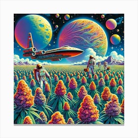 Psychedelic Planet Buds - The Harvest Canvas Print