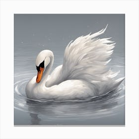 Sweet swan Canvas Print