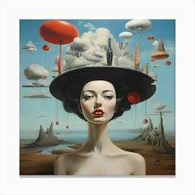 Girl In A Hat Canvas Print