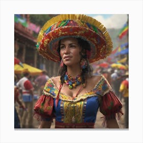 Mexican Woman 4 Canvas Print