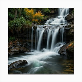 Abstract Representation Of A Waterfall 1 Canvas Print