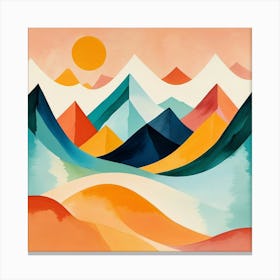 Abstract Mountain Landscape 8 Canvas Print