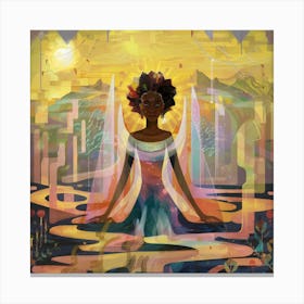 Meditating Woman 4 Canvas Print