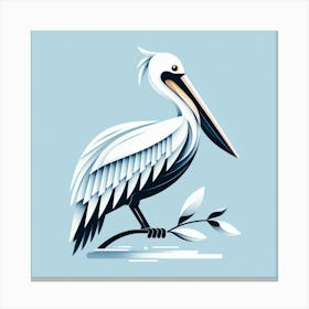 Minimalist, Pelican 4 Canvas Print