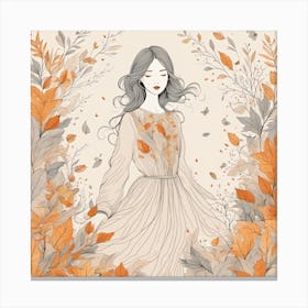 Autumn Girl 1 Canvas Print