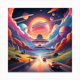 Space Road Canvas Print